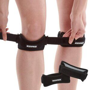 Patella Tendon Knee Strap 2 Pack, Knee Pain Relief Support Brace Hiking, Soccer,
